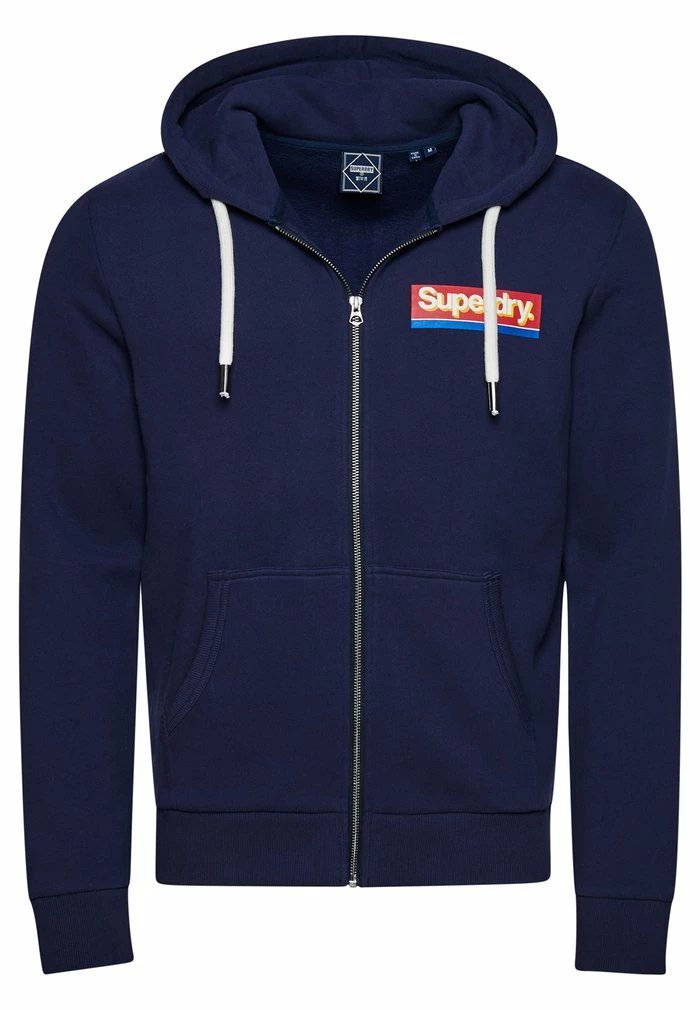 Superdry VINTAGE CORE LOGO SEASONAL - Zip-up Sweatshirt - Atlantic Navy 4 Superdry VINTAGE CORE LOGO SEASONAL - Zip-up Sweatshirt - Atlantic Navy - Image 4
