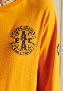 Superdry LONG SLEEVE - Long Sleeved Top - Track Gold -Superdry Shop 282f03b3a3964cb29b71e84fbe80df5f