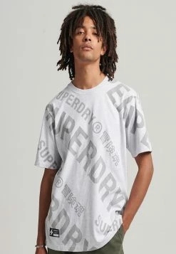 Superdry CORE - Print T-shirt - Ice Marl