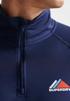 Superdry HALF ZIP BASE LAYER - Long Sleeved Top - Rich Navy -Superdry Shop 28e1b7149ef4487193ab4f41ebf093c0