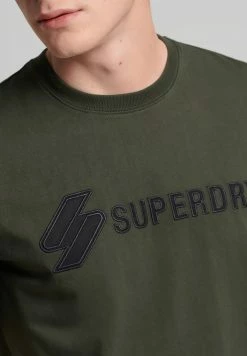 Superdry APPLIQUE S LOGO - Print T-shirt - Surplus Goods Olive