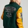 Superdry VINTAGE MIXED VARSITY - Light Jacket - Enamel Green