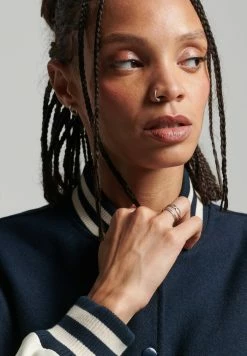 Superdry COLLEGE VARSITY - Bomber Jacket - Eclipse Navy -Superdry Shop 295231fc23af4fcc94a77dc02ee61448