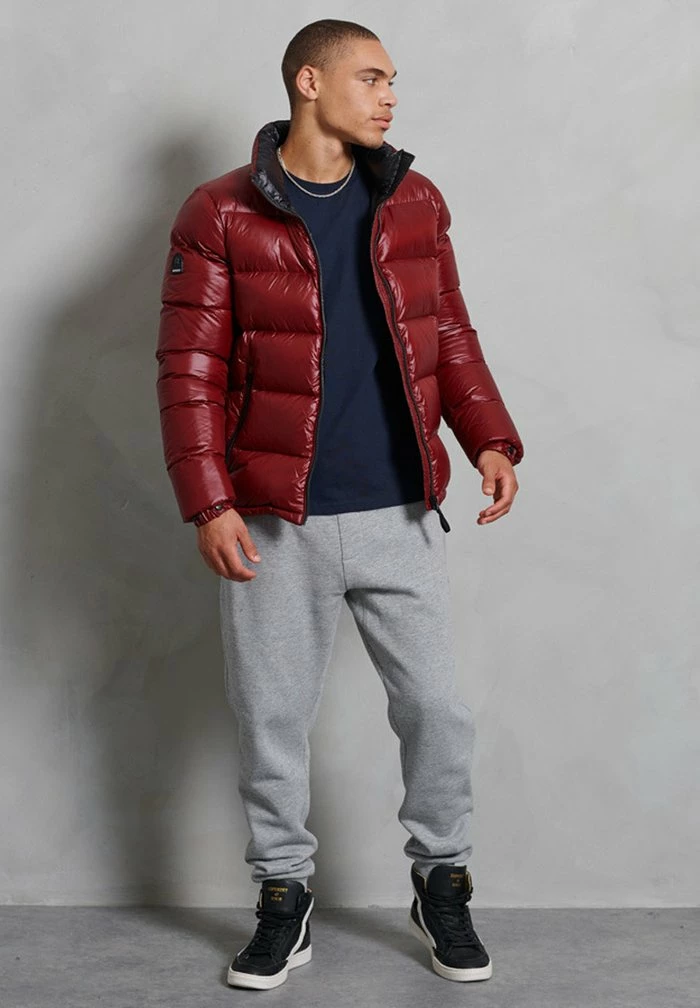 Superdry LUXE ALPINE - Down Jacket - Deep Port 1 Superdry LUXE ALPINE - Down Jacket - Deep Port