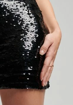Superdry SEQUIN - Cocktail Dress / Party Dress - Black Scale Sequin -Superdry Shop 29cfb997740c479e83a00f621d26da1a