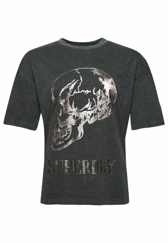 Superdry ROCK GRAPHIC LOOSE FIT - Print T-shirt - Jet Black 5 Superdry ROCK GRAPHIC LOOSE FIT - Print T-shirt - Jet Black - Image 5