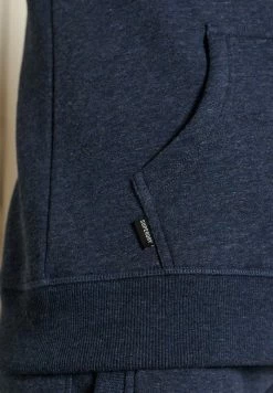 Superdry VINTAGE LOGO EMBROIDERED - Hoodie - Vintage Navy Marl -Superdry Shop 2a311d7bb1bb4b349010c37b6f491ab2