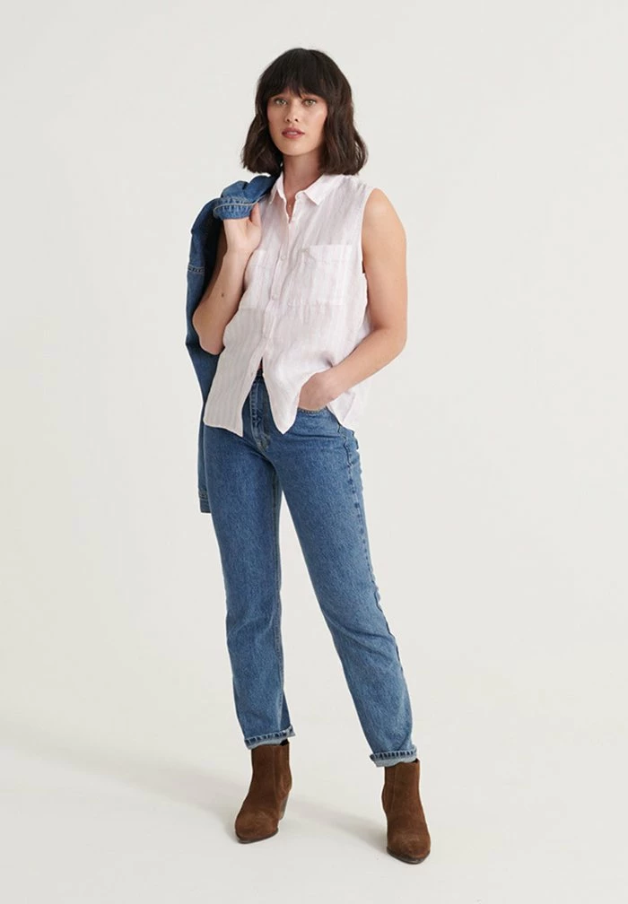 SUPERDRY AUBREY SHIRT - Button-down Blouse - Pink Stripe 2 SUPERDRY AUBREY SHIRT - Button-down Blouse - Pink Stripe - Image 2