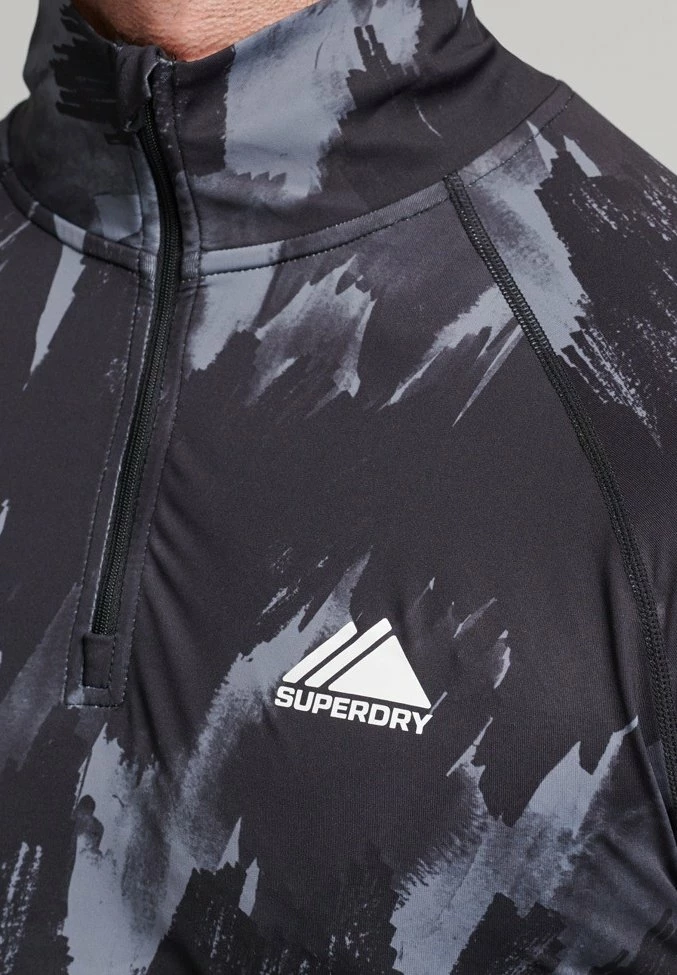 Superdry SPORT HALF ZIP - Long Sleeved Top - Brush Camo Dark Large 3 Superdry SPORT HALF ZIP - Long Sleeved Top - Brush Camo Dark Large - Image 3