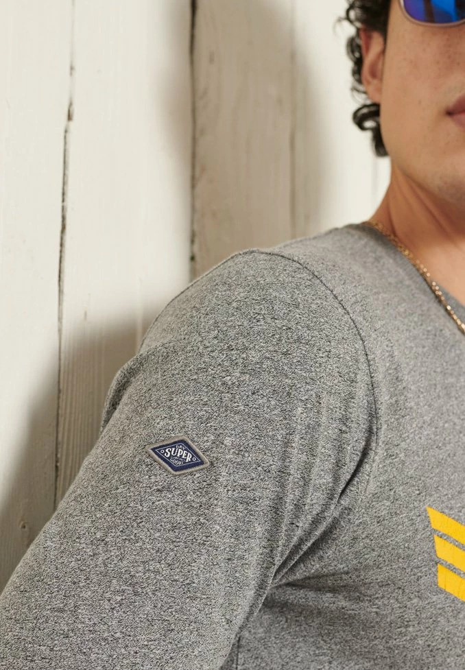 Superdry Long Sleeved Top - Grey Slub 2 Superdry Long Sleeved Top - Grey Slub - Image 2