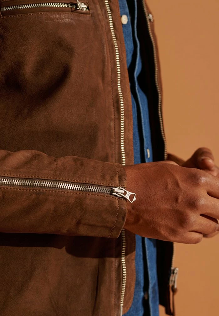 Superdry RACER - Leather Jacket - Tobacco 3 Superdry RACER - Leather Jacket - Tobacco - Image 3