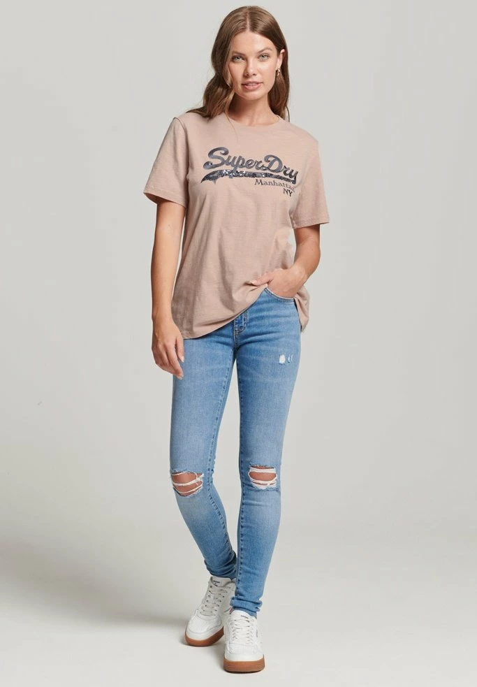 Superdry VINTAGE BOROUGH - Print T-shirt - Rose Dust 2 Superdry VINTAGE BOROUGH - Print T-shirt - Rose Dust - Image 2