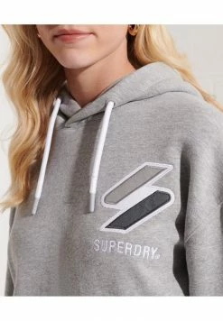 Superdry CODE APPLIQUE OVERSIZED - Sweatshirt - Grey Marl -Superdry Shop 2b5fdd65977a45c6b85d4e1c8ce6cf7c