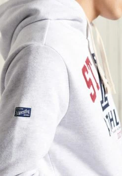 Superdry COLLEGIATE STATE OVERHEAD - Hoodie - Ice Marl -Superdry Shop 2b691aa69c244a4d941eb767a1b87bf3