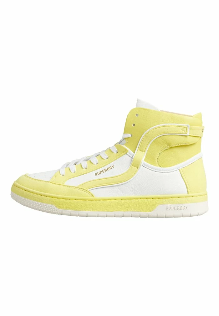 Superdry VINTAGE VEGAN BASKET - High-top Trainers - White Lime 1 Superdry VINTAGE VEGAN BASKET - High-top Trainers - White Lime