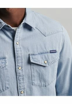 Superdry VINTAGE - Shirt - Bleach Wash -Superdry Shop 2bbbfe354e5841c680df920c73dbbff9