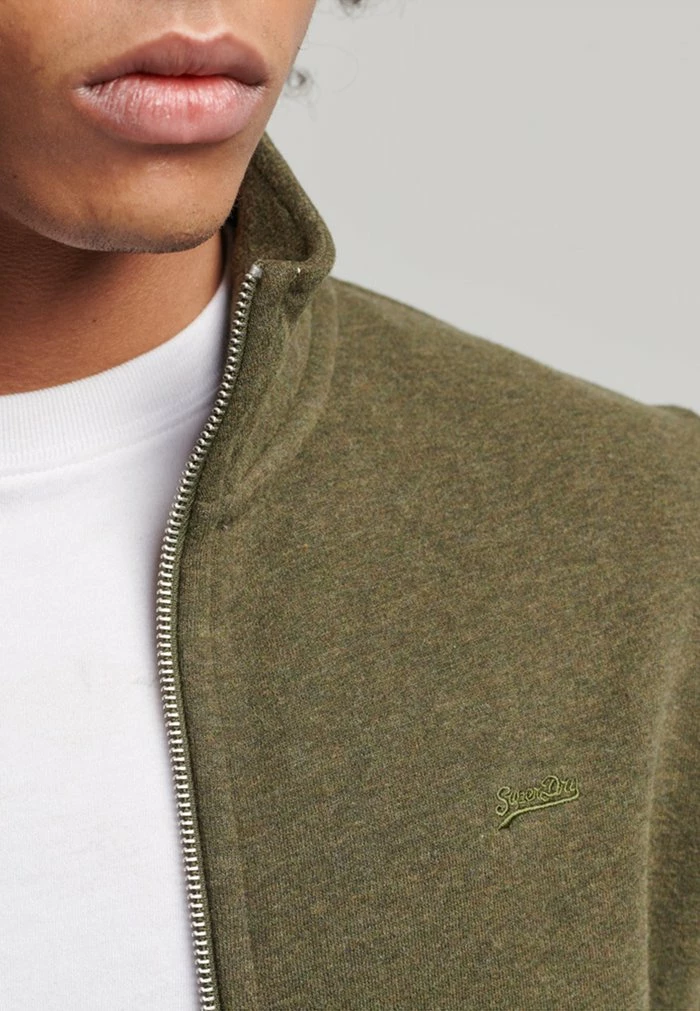 Superdry VINTAGE LOGO - Zip-up Sweatshirt - Khaki 3 Superdry VINTAGE LOGO - Zip-up Sweatshirt - Khaki - Image 3