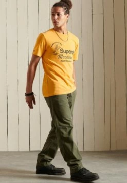 Superdry CORE LOGO AMERICAN CLASSIC - Print T-shirt - Pigment Yellow