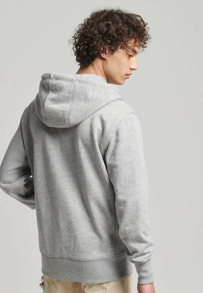 Superdry Zip-up Sweatshirt - Grey Slub Grindle 3 Superdry Zip-up Sweatshirt - Grey Slub Grindle - Image 3