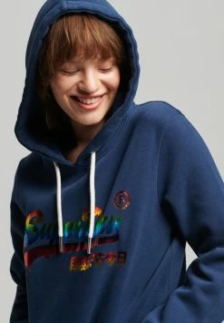Superdry RAINBOW GRAPHIC LOGO - Hoodie - Nautical Navy -Superdry Shop 2bf442f9d3ec4e19945cd3764fe0db82