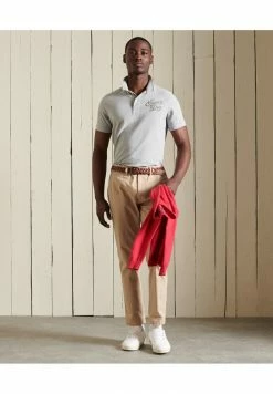 Superdry SUPERSTATE SHORT SLEEVE - Polo Shirt - Grey Grit