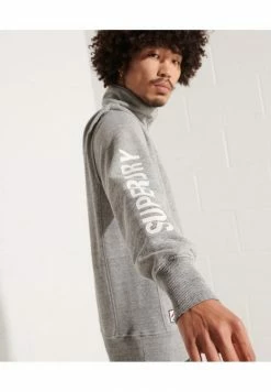 Superdry CITY COLLEGE HALF - Sweatshirt - Grey Slub Grindle -Superdry Shop 2c7a00d86ab347daab639e03c7fac3f5