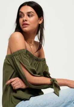 Superdry HELENA - Blouse - Khaki -Superdry Shop 2d13f8a38b56453cb4da0109d0ad8c90