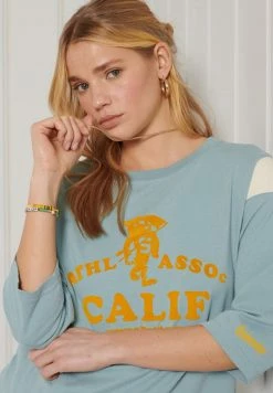 Superdry COLLEGIATE IVY LEAGUE - Long Sleeved Top - Fresh Mint -Superdry Shop 2d19830199d443d8ac5e3ecf72634a72