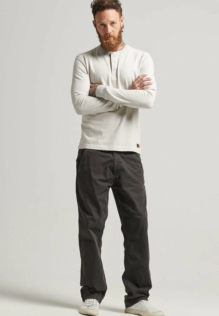 Superdry LONG SLEEVE - Long Sleeved Top - Oat Marl 2 Superdry LONG SLEEVE - Long Sleeved Top - Oat Marl - Image 2