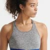 Superdry TRAINING CORE CROSS - Bustier - Grey Marl Mazarine Blue