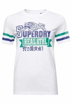 Superdry BONDED VARSITY - Print T-shirt - Optic -Superdry Shop 2d6762598a924020a02d54d4854b54b7