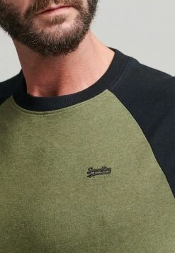 Superdry VINTAGE BASEBALL - Print T-shirt - Thrift Olive, Marl Black -Superdry Shop 2e7473e7d42a43778621524ae56735d6