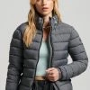 Superdry MOUNTAIN FUJI - Winter Jacket - Football Grid Charcoal