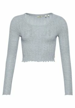 Superdry VINTAGE POINTELLE - Jumper - Grey Marl -Superdry Shop 2ebb8cee1cde4aafb334ee917e097d3a