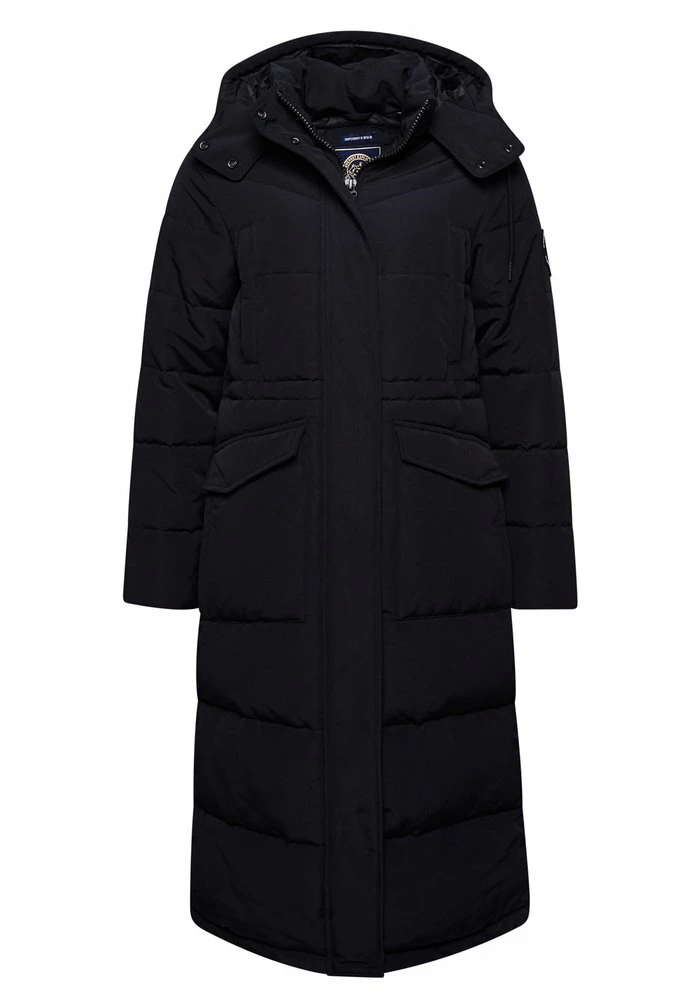 Superdry EVEREST LONGLINE PUFFER - Winter Coat - Jet Black 2 Superdry EVEREST LONGLINE PUFFER - Winter Coat - Jet Black - Image 2