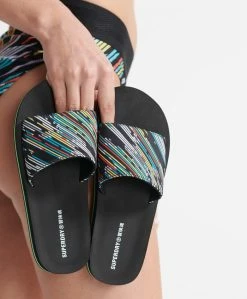 Superdry Pool Slides - Black Aop