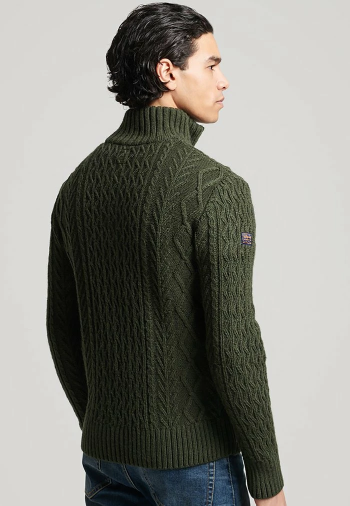 Superdry JACOB HENLEY - Jumper - Black Cyprus Marl 2 Superdry JACOB HENLEY - Jumper - Black Cyprus Marl - Image 2