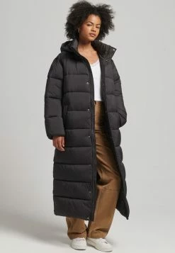 Superdry COCOON LONGLINE PUFFER - Winter Coat - Black -Superdry Shop 302016b1310c4f4ab3a5b04e4bc9772c