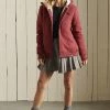 Superdry BORG LINED - Zip-up Sweatshirt - Dark Red