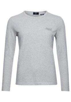Superdry Long Sleeved Top - Light Grey Marl