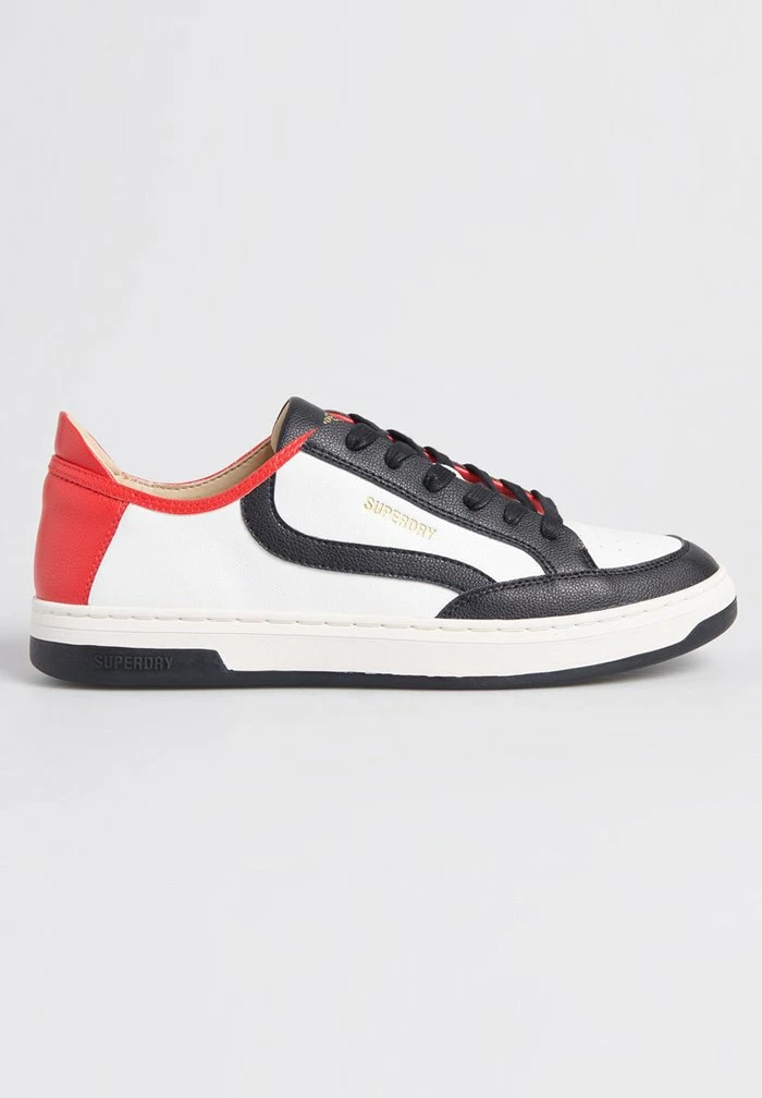 Superdry VEGAN BASKET LUX LOW - Trainers - White/black/red 3 Superdry VEGAN BASKET LUX LOW - Trainers - White/black/red - Image 3
