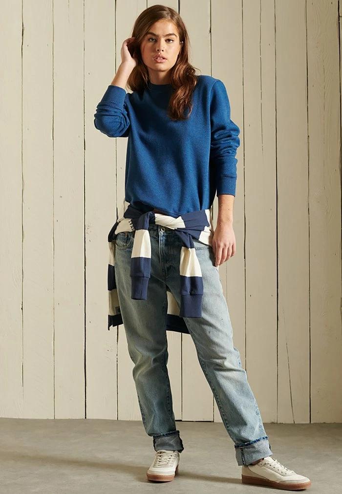 Superdry VINTAGE - Sweatshirt - Bright Blue Marl 1 Superdry VINTAGE - Sweatshirt - Bright Blue Marl