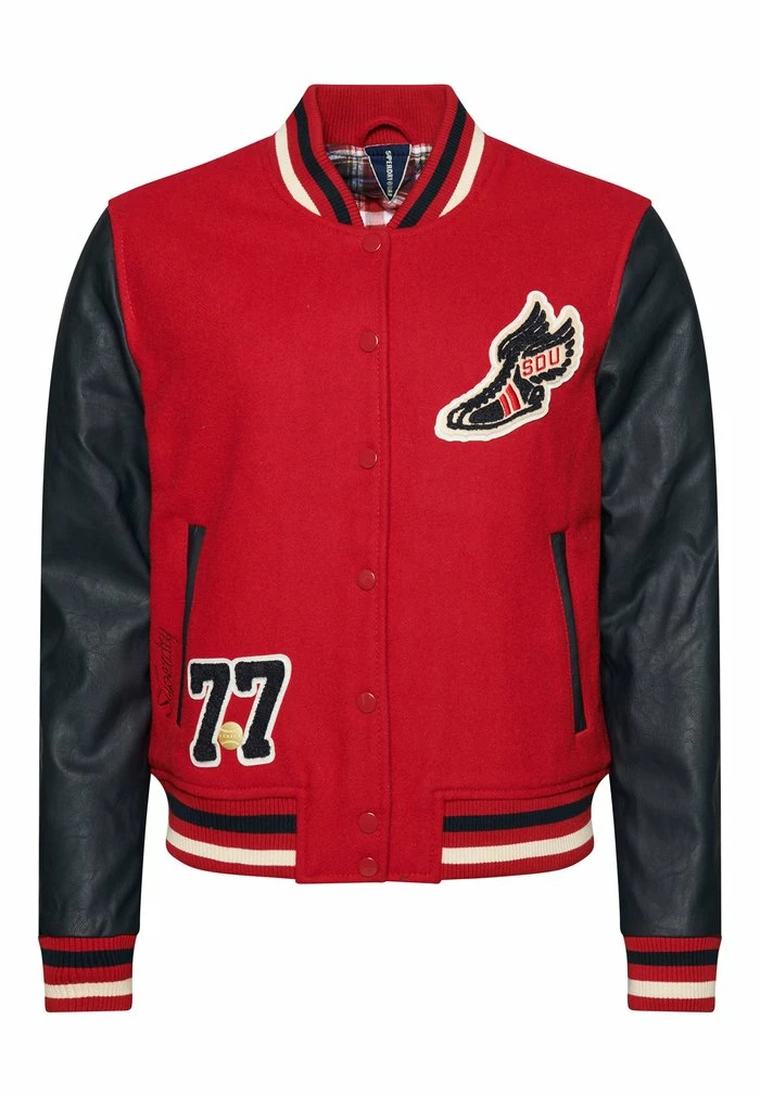 Superdry VARSITY - Bomber Jacket - Red 5 Superdry VARSITY - Bomber Jacket - Red - Image 5