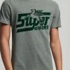 Superdry VINTAGE REWORK - Print T-shirt - Dark Marl