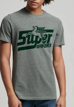 Superdry VINTAGE REWORK - Print T-shirt - Dark Marl
