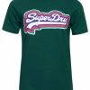 Superdry VINTAGE RAINBOW - Print T-shirt - Teal Marl