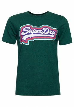 Superdry VINTAGE RAINBOW - Print T-shirt - Teal Marl