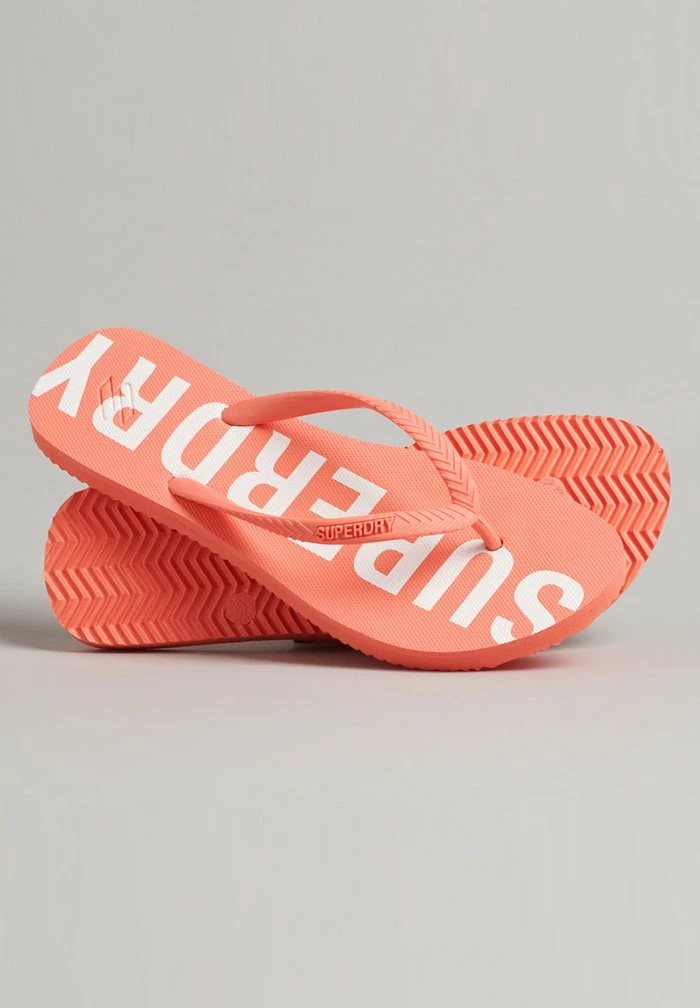 Superdry ESSENTIAL - T-bar Sandals - Hyper Fire Coral 2 Superdry ESSENTIAL - T-bar Sandals - Hyper Fire Coral - Image 2
