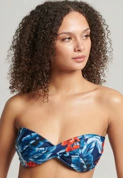 Superdry VINTAGE TWIST - Bikini Top - Indo Leaf Blue
