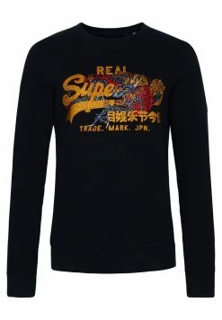 Superdry VINTAGE LOGO NARRATIVE RHINESTONE CREW - Sweatshirt - Eclipse Navy -Superdry Shop 31eb38f8c3ee4adc9b0fa43bfd9a4092